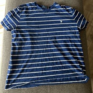 Ralph Lauren Navy and White Striped Tee